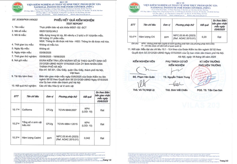 Nhiều kết quả kiểm nghiệm tại nhà máy Thái Minh Hi-tech đã được đoàn kiểm tra công bố